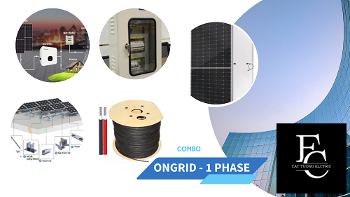 COMBO ĐIỆN MẶT TRỜI 3KWP - 1P - ONGRID ( BÁM TẢI)