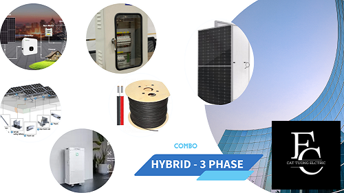 COMBO ĐIỆN MẶT TRỜI 9.92KWP - 3P - HYBRID ( LƯU TRỮ)